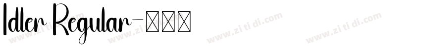 Idler Regular字体转换